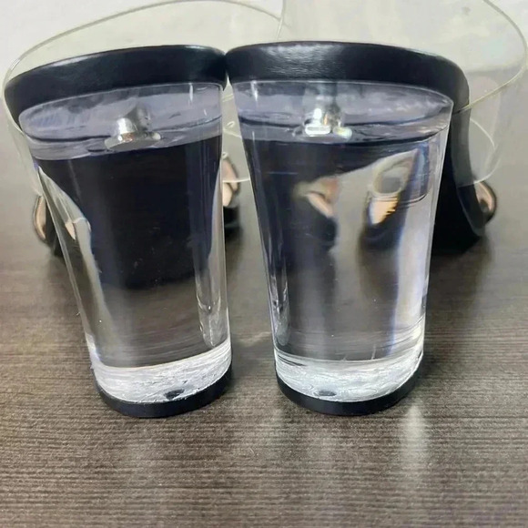 COPY - NEW -BP - Slide Sandal Naomi Black Clear Block Heel Womens - Picture 4 of 12